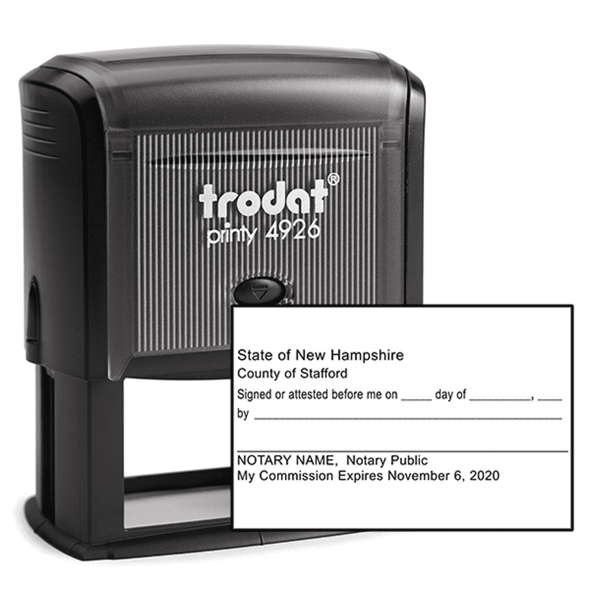 New Hampshire Signature Witness Notary Stamp
