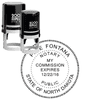 North Dakota Notary Stamp - Round