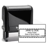 North Dakota Rectangular Notary Stamp
