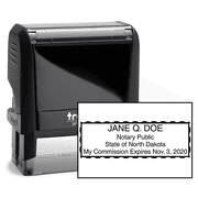 North Dakota Rectangular Notary Stamp