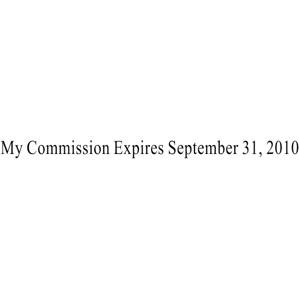 Notary Commission Expiration 1 Line Stamp