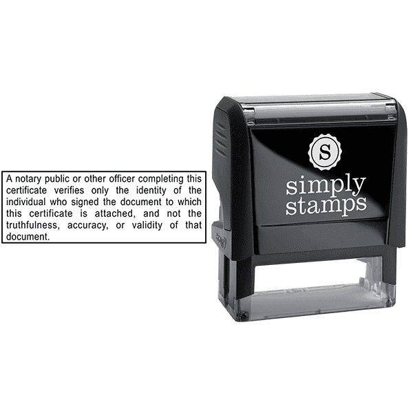 California Notary Disclosure Stamp Body and Design