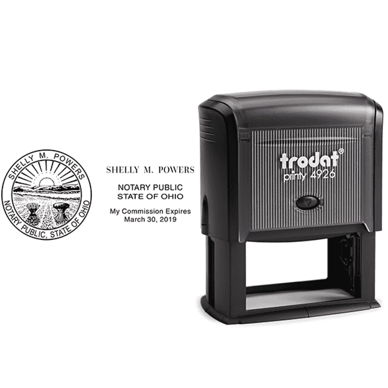 Ohio Notary Stamp - Rectangle Body and Design