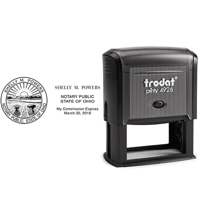 Ohio Notary Stamp - Rectangle Body and Design