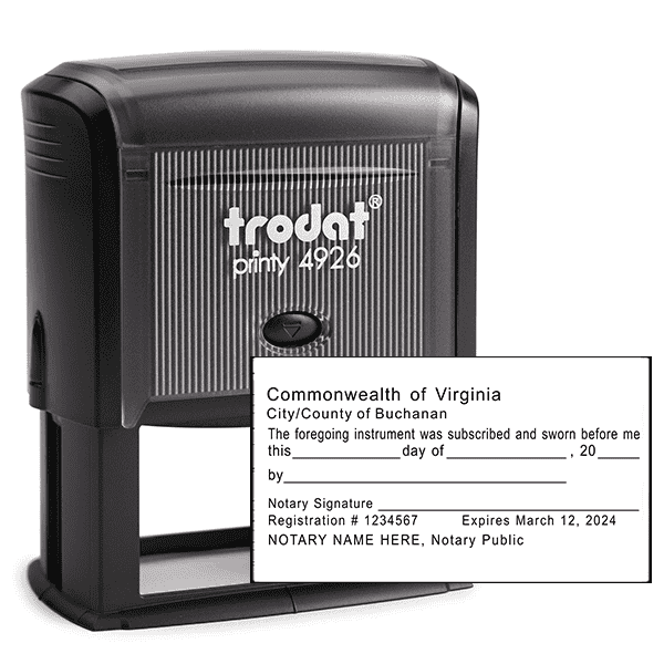 Virginia Jurat Notary Stamp