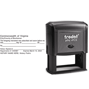 Virginia Jurat Notary Stamp Body and Design
