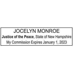New Hampshire Justice of Peace Stamp Imprint Example