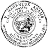 California Notary Pink - Round Design Imprint Example