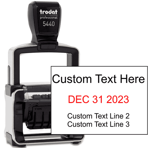 Trodat 5440 Custom Text Dater Stamp