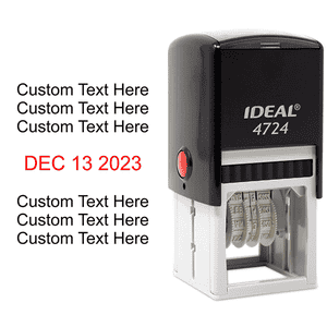 Trodat Dater 4724 with Custom Text Stamp Body and Design