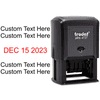 Trodat Dater 4727 with Custom Text Stamp Body and Design