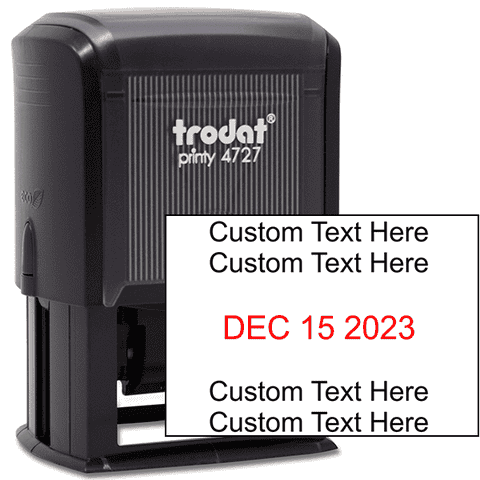 Trodat 4727 Custom Text Dater Stamp