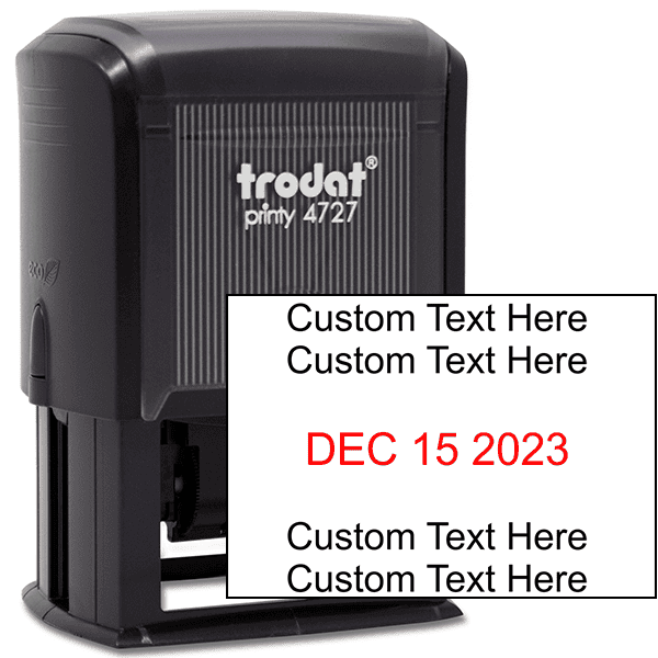 Trodat 4727 Custom Text Dater Stamp