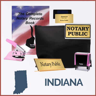 Indiana Pink Deluxe Notary Kit - alternate view