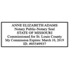Missouri Notary Pink Stamp - Rectangle Imprint