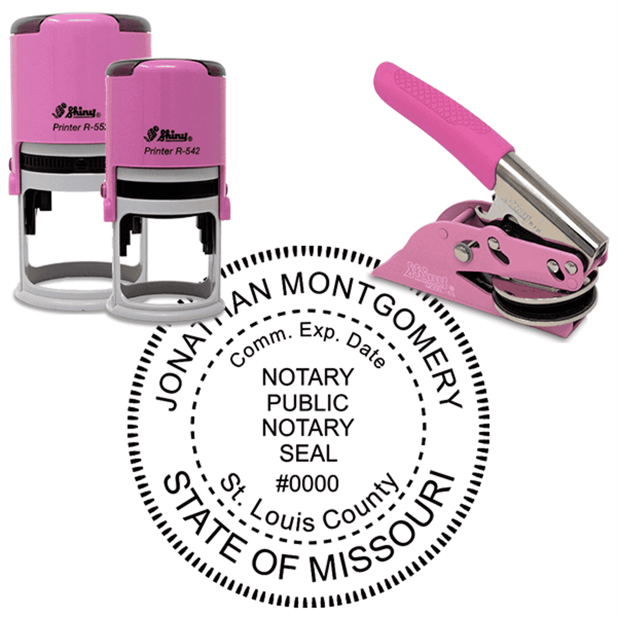 Missouri Notary Pink - Round Design
