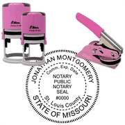 Missouri Round Pink Notary Seal