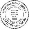 Missouri Notary Pink - Round Design Imprint