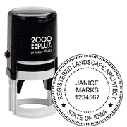 State of Iowa Landscape Architect Seal 