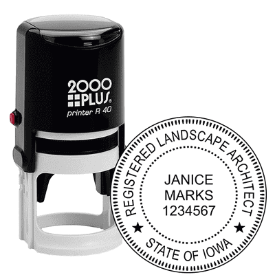 State of Iowa Landscape Architect Seal