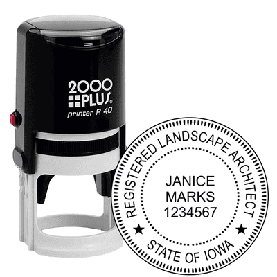 State of Iowa Landscape Architect Seal