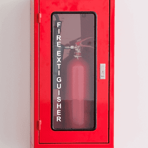 Vertical Fire Extinguisher Cut Vinyl Decal | 12" x 1"