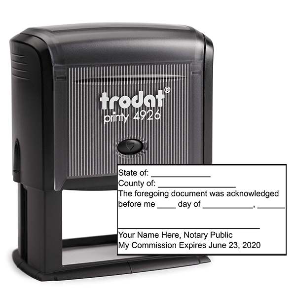 Acknowledgement Stamp for Affidavit Notary Public