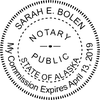 Alaska Notary Round Seal Imprint