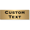 Double Line Custom Text Brass Plate | 1" x 3"