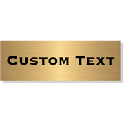 Custom Single Line 2" x 6" Brass Plate