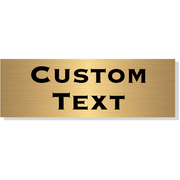 Custom Double Line 2" x 6" Brass Plate