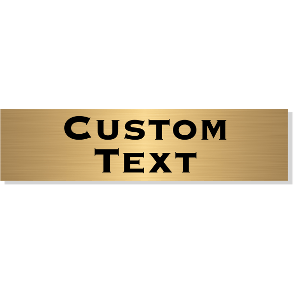 Custom Double Line 2" x 8" Brass Plate