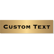 Custom Single Line 3" x 12" Brass Plate