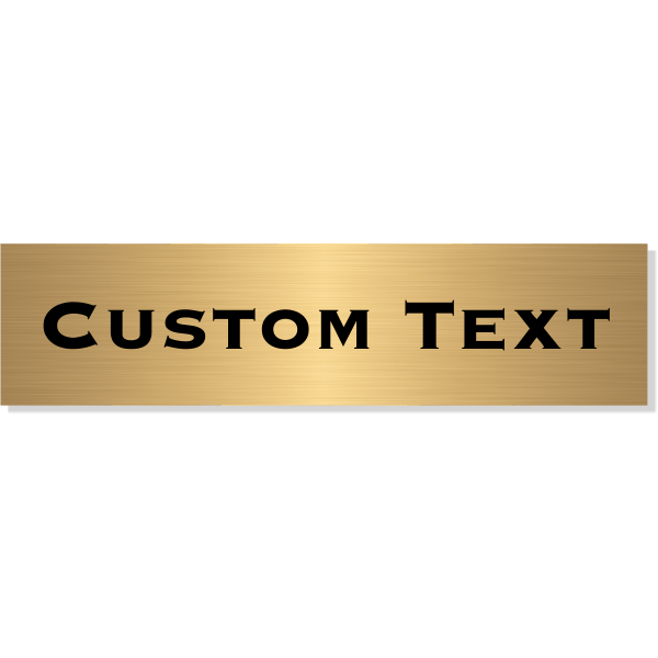 Custom Single Line 3" x 12" Brass Plate
