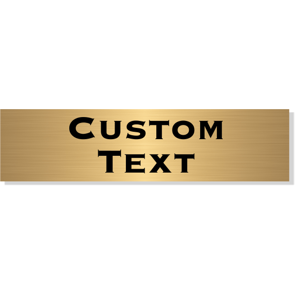 Custom Double Line 3" x 12" Brass Plate