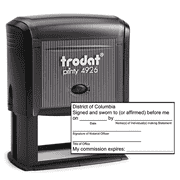 District of Columbia Jurat Notary Stamp