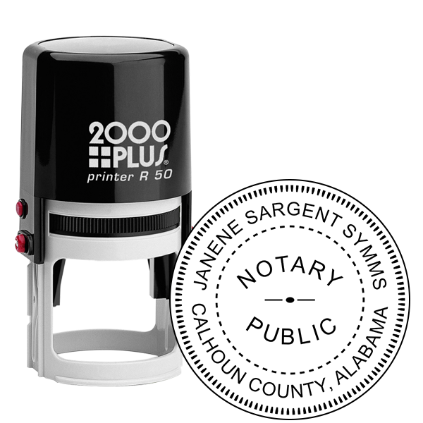 Round Alabama Notary Stamp