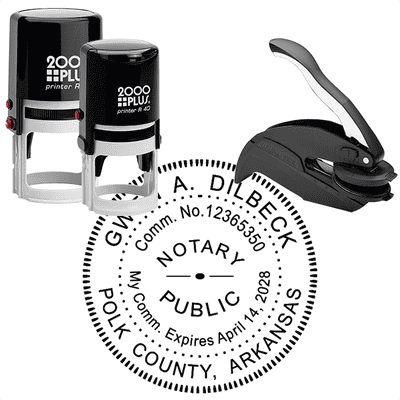 Arkansas Notary Stamp - alternate view