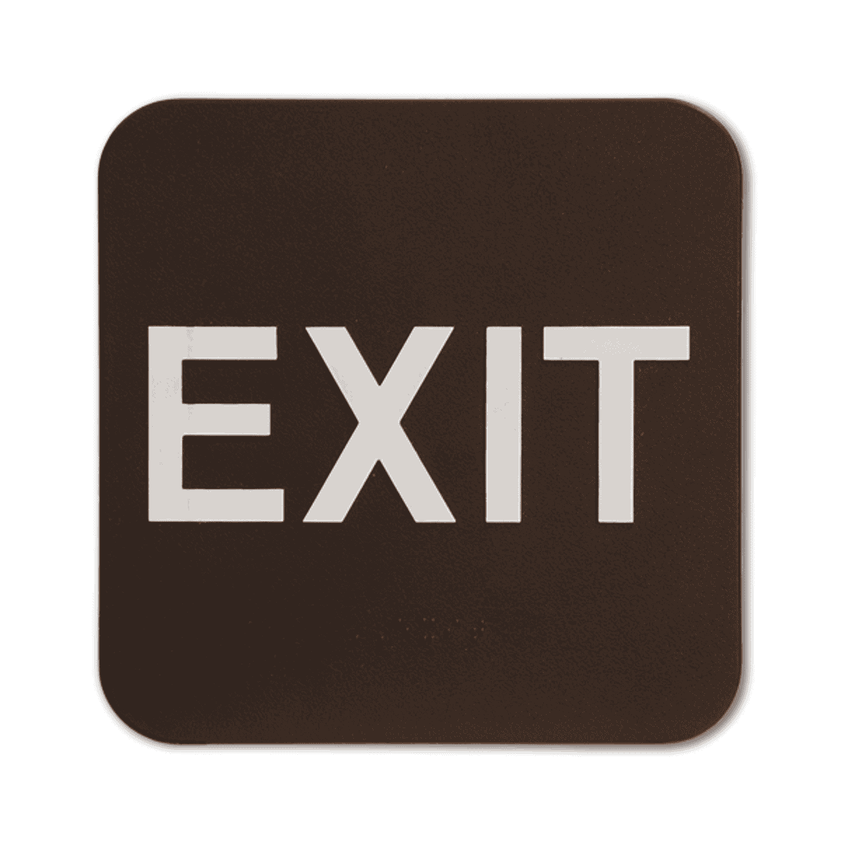 Brown Exit ADA Braille Sign