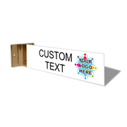 Custom Text Full Color 2" x 8" Corridor Sign 