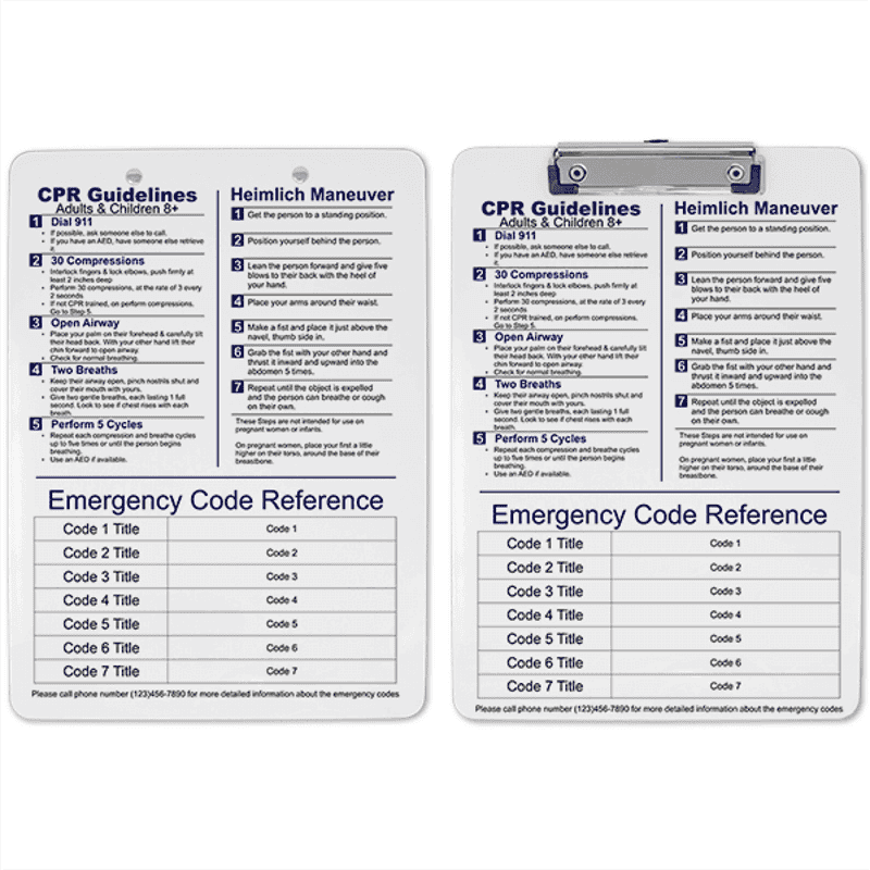 Medical Reference Clipboard Double Sided