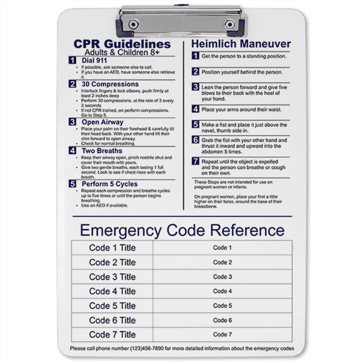 Medical Reference Clipboard Front