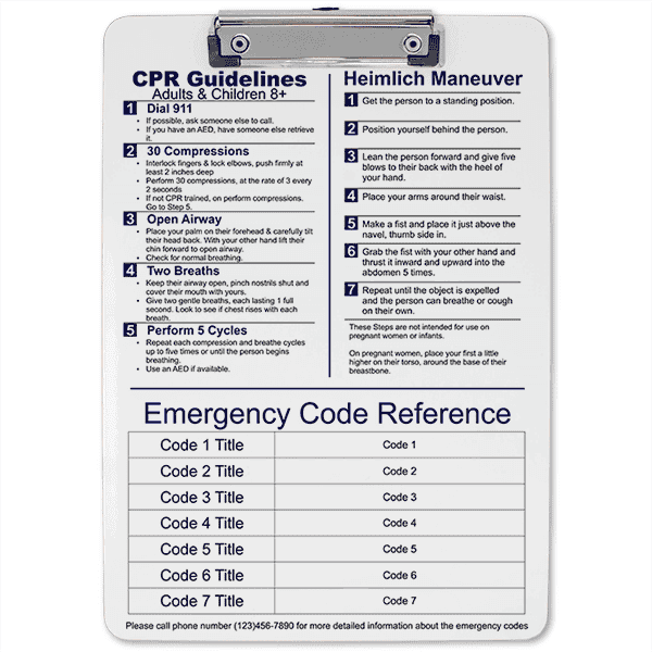 Medical Reference Clipboard Front