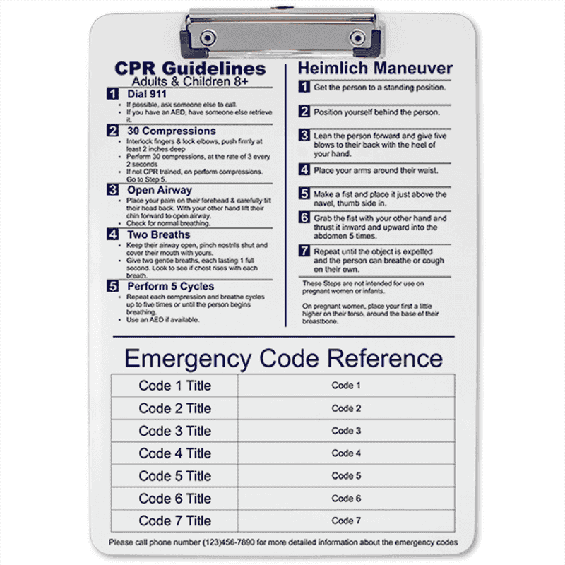 Medical Reference Clipboard Front
