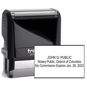 District of Columbia Notary Expiration Stamp