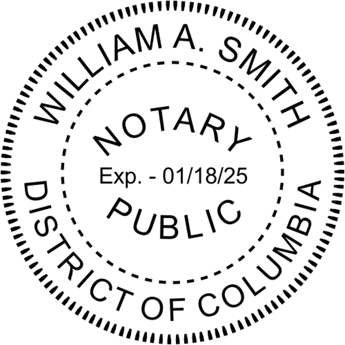 District of Columbia Notary Public Seal 