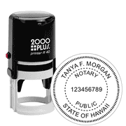 Hawaii Round Notary Public Stamp