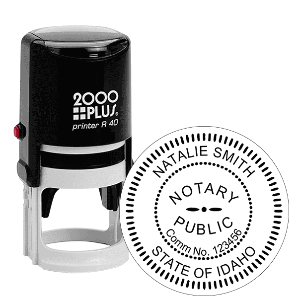 Idaho Round Notary Stamp