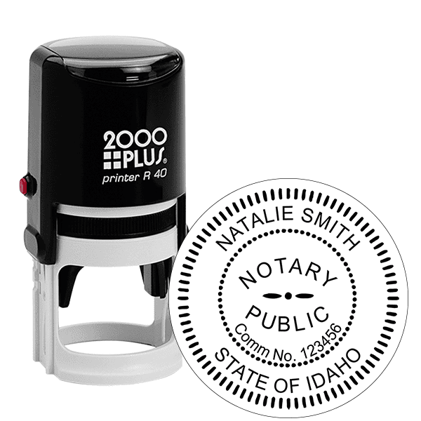 Idaho Round Notary Stamp