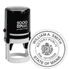 Maine Notary with Crest Round Stamp